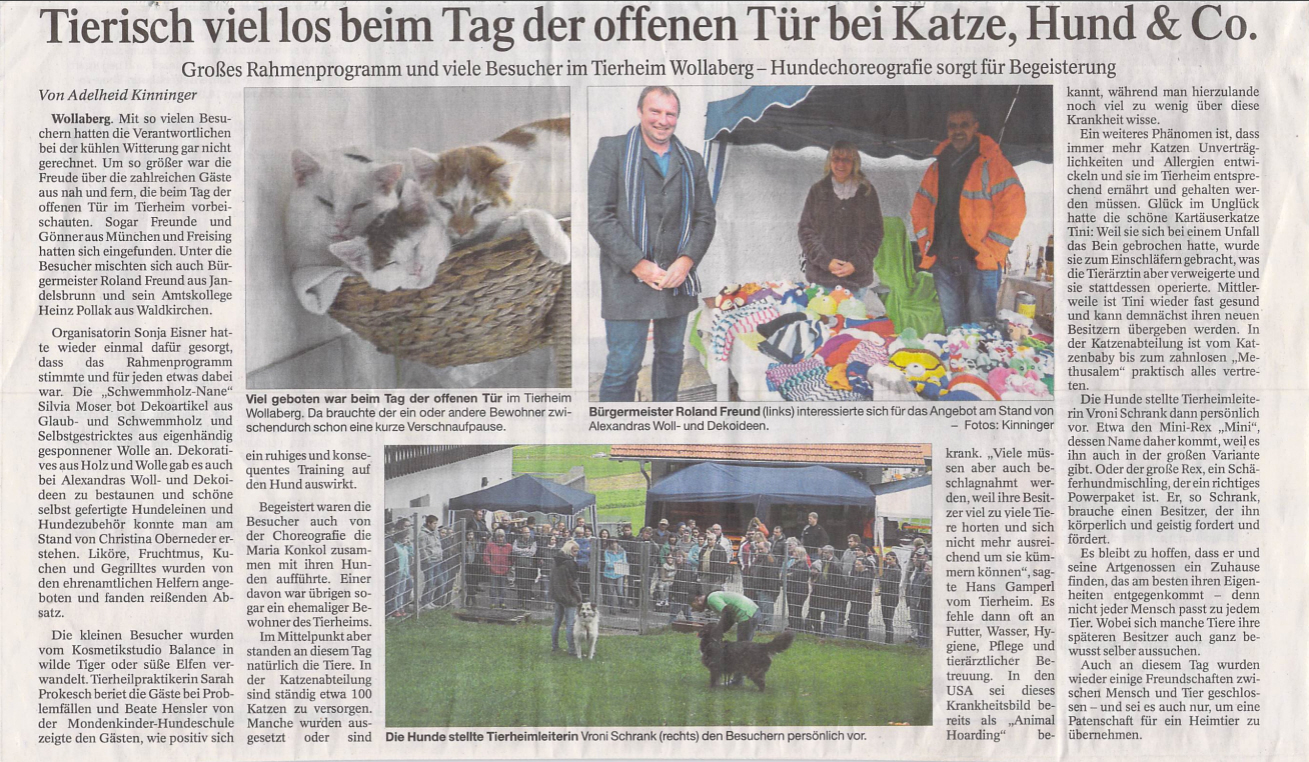 passauer-neue-Presse Tag der offnenen Tür im Tierheim Wollaberg