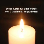 kerze für bina von claudine m angezündet