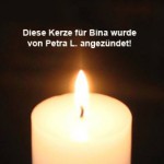 kerze für bina von petra l angezündet