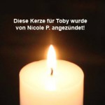 kerze für toby von nicole p angezündet