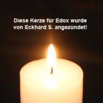 kerze für edox von eckhard s angezündet