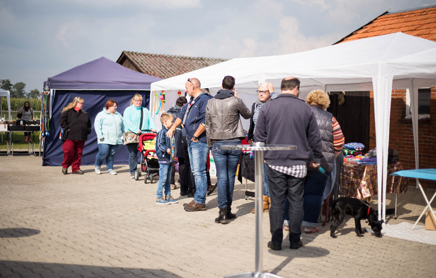 Tierheimfest Wardenburg besucher schauen an den ständen