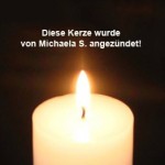 kerze von michaela s angezündet