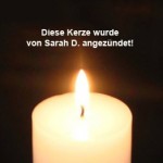 kerze von sarah d angezündet